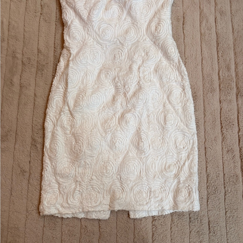 Calvin Klein Cream Swirl Mini Dress